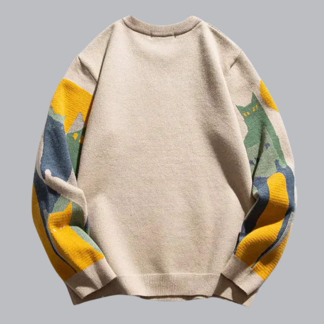 Gisela™ | Unisex-Pullover mit Katzenmotiv