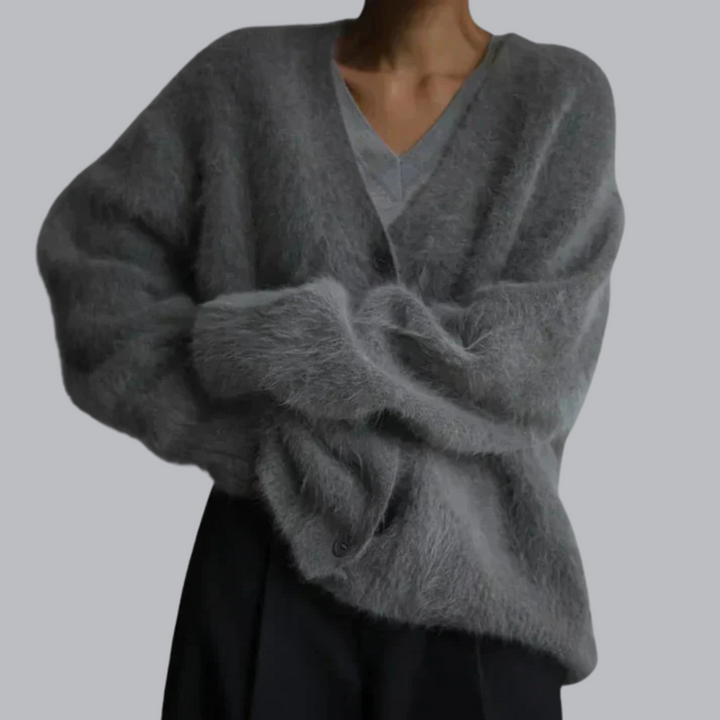 Lorelei™ | Luxuriöser Oversized-Kaschmirpullover mit Knopfleiste