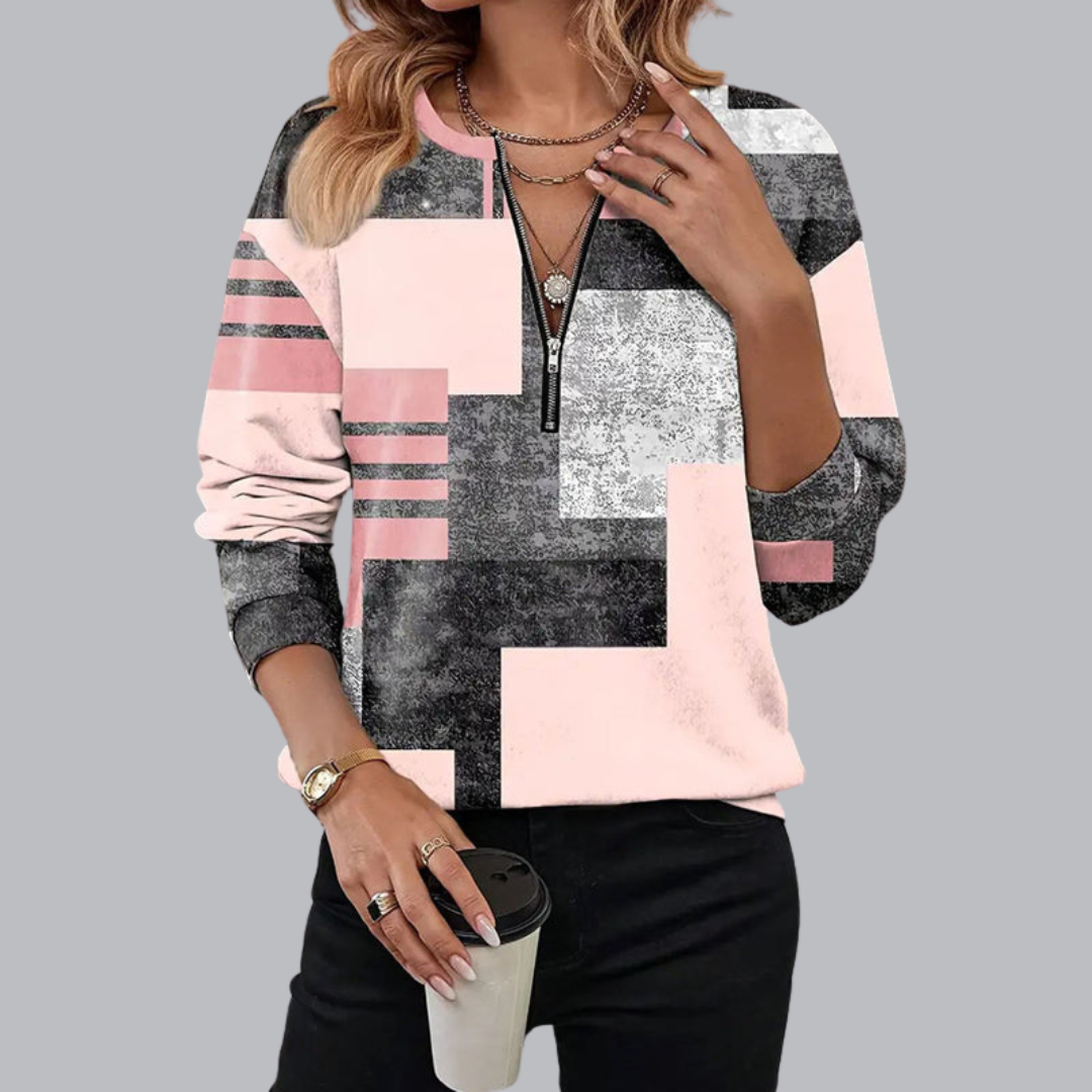 Jennifer™ | Vintage-Sweatshirt mit stylischem Colorblock-Design